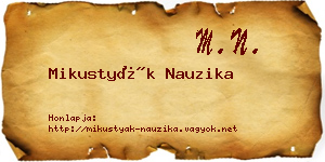 Mikustyák Nauzika névjegykártya